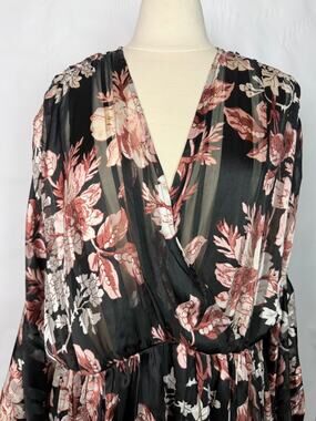 ASOS Design Black Floral Print Curvy